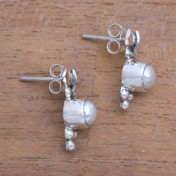 Alternate image for Dot Motif Cultured Pearl Drop Earrings from Bali Gods Grapes