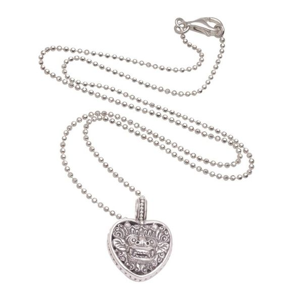 Alternate image for 925 Sterling Silver Guardian Heart Pendant Necklace Guardian Heart