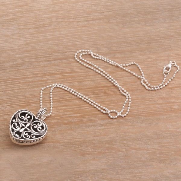 Alternate image for 925 Sterling Silver Guardian Heart Pendant Necklace Guardian Heart