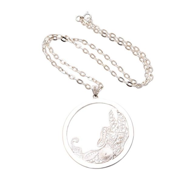 Alternate image for Sterling Silver Filigree Virgo Necklace from Java Elegant Virgo