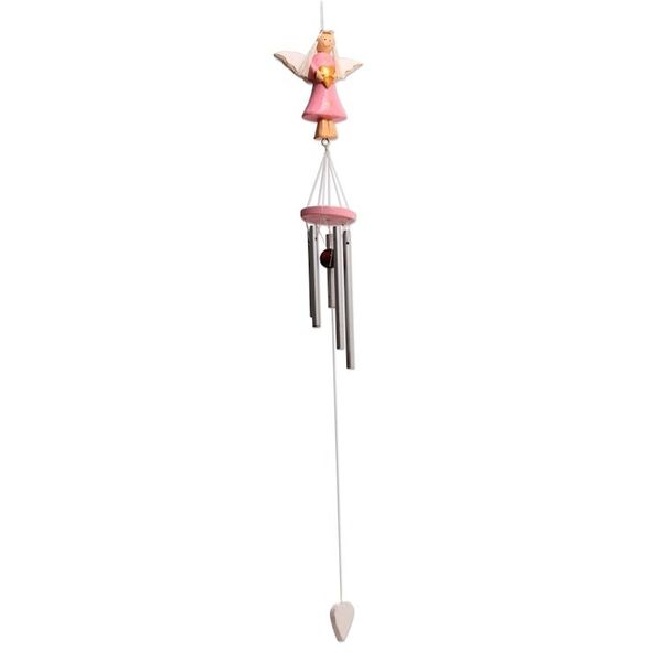 Alternate image for Wood and Aluminum Pink Angel Holiday Decorative Accent Angels Love in Pink