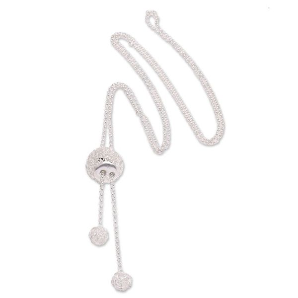 Alternate image for Nest-Shaped Sterling Silver Pendant Necklace from Bali Dangling Nest