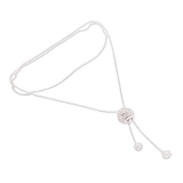 Alternate image for Nest-Shaped Sterling Silver Pendant Necklace from Bali Dangling Nest