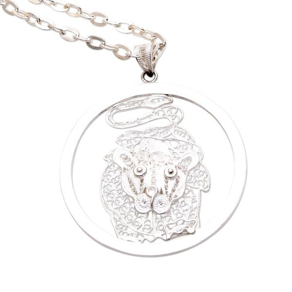 Alternate image for Sterling Silver Filigree Leo Necklace from Java Elegant Leo