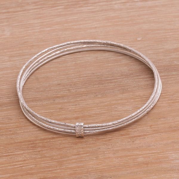 Alternate image for Sterling Silver Bangle Bracelet with Four Bands from Bali Endless Link