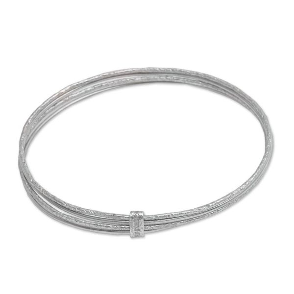 Alternate image for Sterling Silver Bangle Bracelet with Four Bands from Bali Endless Link