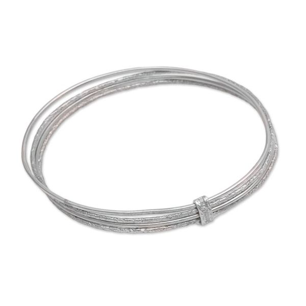Alternate image for Sterling Silver Bangle Bracelet with Four Bands from Bali Endless Link