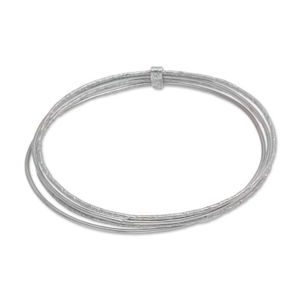Alternate image for Sterling Silver Bangle Bracelet with Four Bands from Bali Endless Link