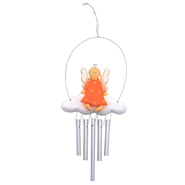 Alternate image for Angel-Themed Wood Wind Chime in Orange from Bali Angel Tune in Orange