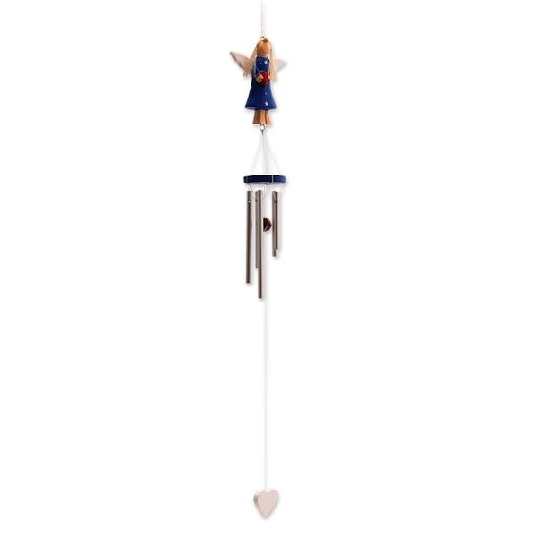 Alternate image for Wood and Aluminum Blue Angel Holiday Decorative Accent Angels Love in Blue