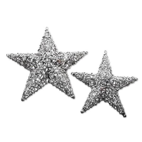 Alternate image for Handmade Eco-Friendly Plastic Star Wall Art Pair Woven Stars