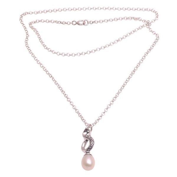 Alternate image for Infinity Symbol Cultured Pearl Necklace from Bali Infinity Glow