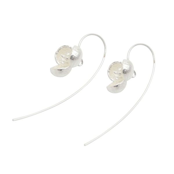 Alternate image for Floral Sterling Silver Drop Earrings Crafted in Bali Open Beauty