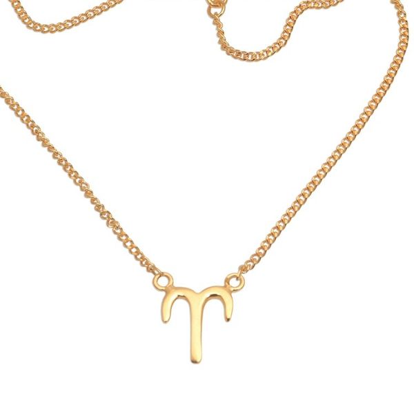 Alternate image for 18k Gold Plated Sterling Silver Aries Pendant Necklace Golden Aries