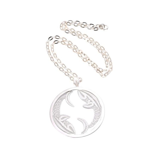 Alternate image for Sterling Silver Filigree Pisces Necklace from Java Elegant Pisces