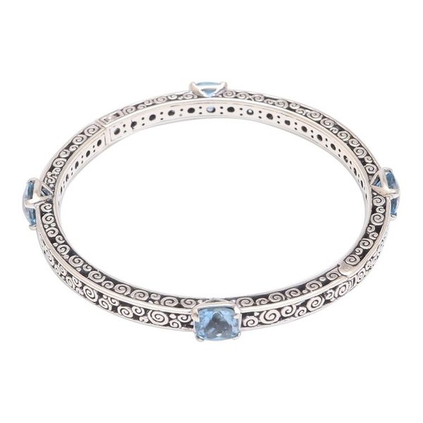 Alternate image for 10-Carat Blue Topaz Bangle Bracelet from Bali Bejeweled