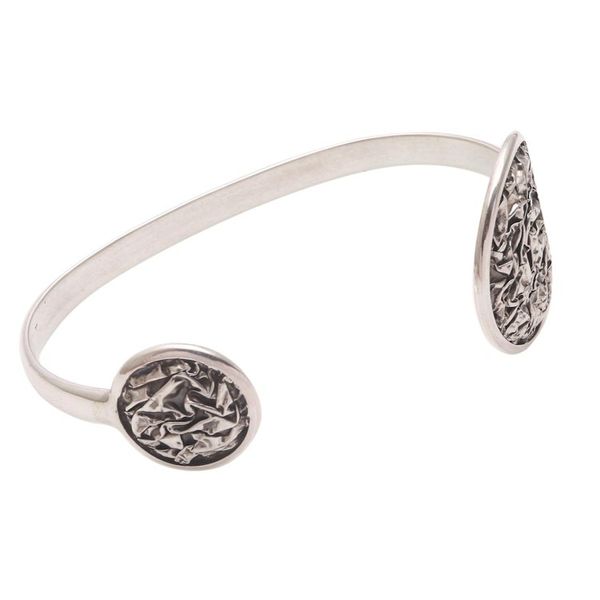 Alternate image for Modern Sterling Silver Cuff Bracelet Crafted in Bali Kintamani Contour