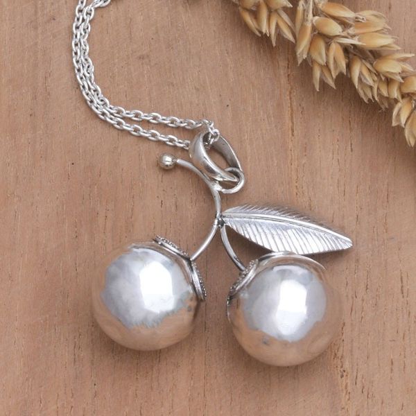 Alternate image for Sterling Silver Berry Pendant Necklace Crafted in Bali Bali Berries