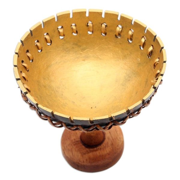 Alternate image for Coconut Shell Jewelry Stand Crafted in Bali Personal Treasure