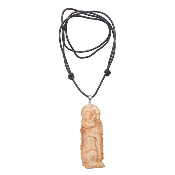 Alternate image for Wolf-Themed Bone Pendant Necklace from Bali Wolf Howl