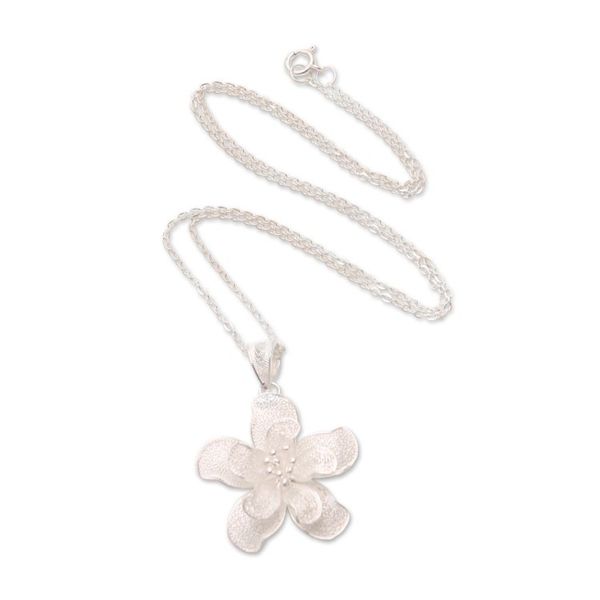 Alternate image for Sterling Silver Filigree Stargazer Pendant Necklace Stargazer Lily