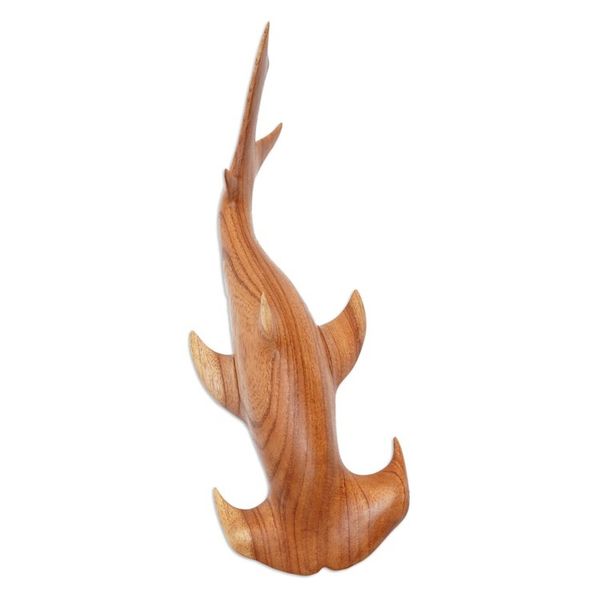 Alternate image for Jempinis Wood Hammerhead Shark Sculpture from Bali Ocean Hunter