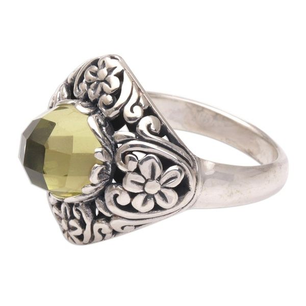 Alternate image for Balinese Prasiolite and Sterling Silver Cocktail Ring Perennial Glamour