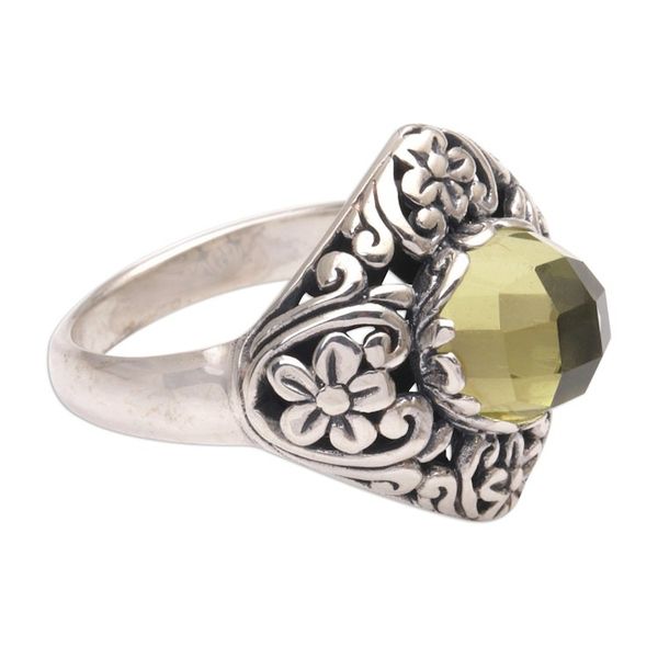 Alternate image for Balinese Prasiolite and Sterling Silver Cocktail Ring Perennial Glamour