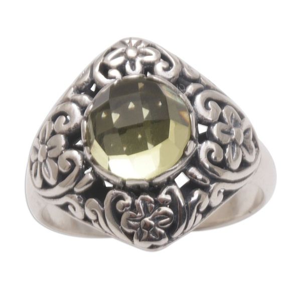 Alternate image for Balinese Prasiolite and Sterling Silver Cocktail Ring Perennial Glamour