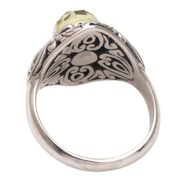 Alternate image for Balinese Prasiolite and Sterling Silver Cocktail Ring Perennial Glamour