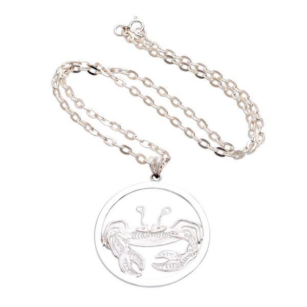 Alternate image for Sterling Silver Filigree Cancer Necklace from Java Elegant Cancer