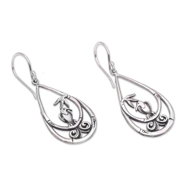 Alternate image for Sterling Silver Sparrow Sanctuary Teardrop Dangle Earrings Sparrow Sanctuary