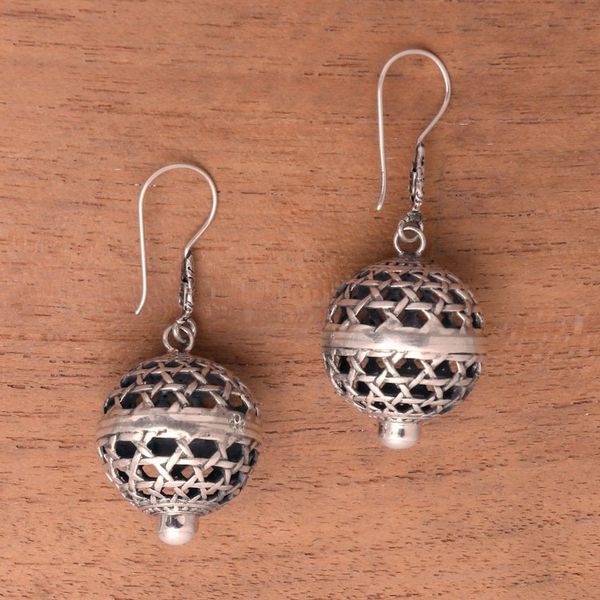 Alternate image for Round Cultured Pearl Dangle Earrings from Bali Kintamani Lanterns