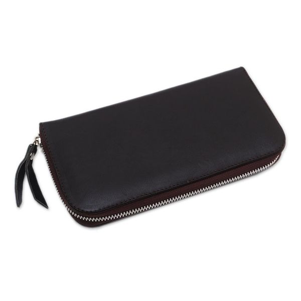 Alternate image for Solid Leather Clutch in Espresso Crafted in Bali Polosan Espresso