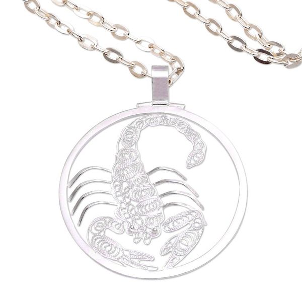 Alternate image for Sterling Silver Filigree Scorpio Necklace from Java Elegant Scorpio
