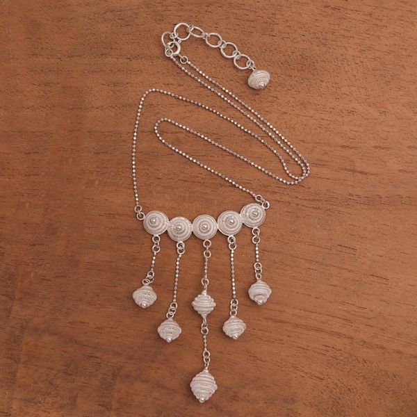 Alternate image for Artisan Crafted Sterling Silver Pendant Necklace from Java Sacred Stupa