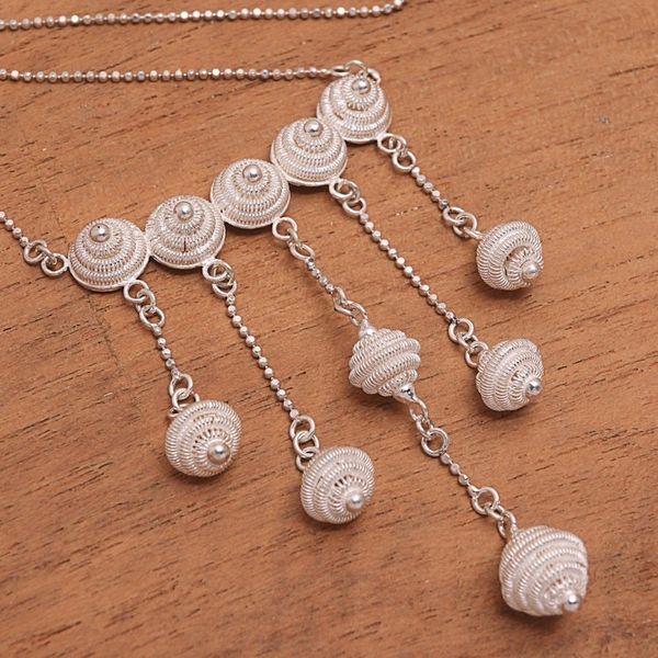 Alternate image for Artisan Crafted Sterling Silver Pendant Necklace from Java Sacred Stupa