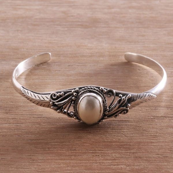 Alternate image for Cultured Pearl Pendant Cuff Bracelet from Bali Moonlight Shade