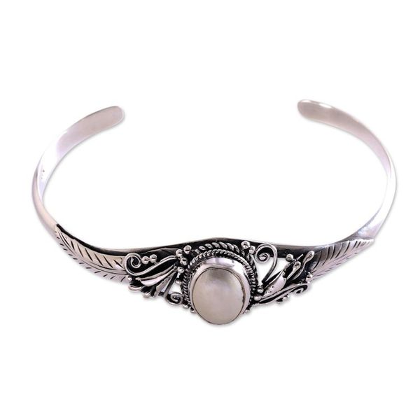 Alternate image for Cultured Pearl Pendant Cuff Bracelet from Bali Moonlight Shade
