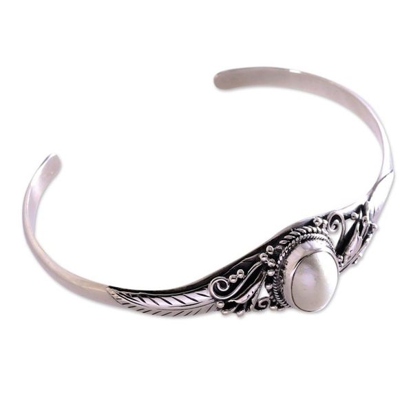 Alternate image for Cultured Pearl Pendant Cuff Bracelet from Bali Moonlight Shade