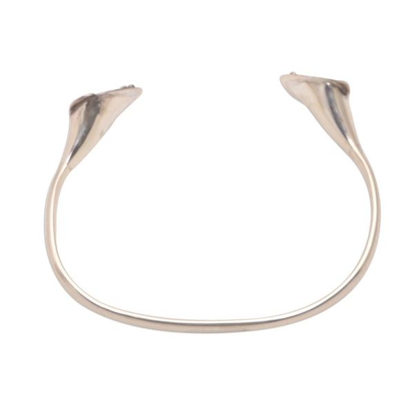 Alternate image for Sterling Silver Cuff Bracelet with Floral Ends from Bali Floral Twins