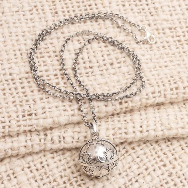 Alternate image for Sterling Silver Amulet Harmony Ball Necklace Caring Love