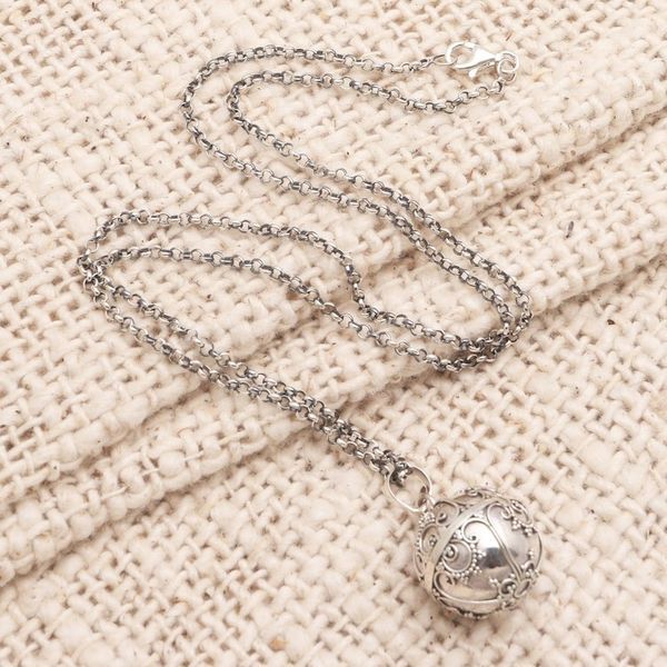 Alternate image for Sterling Silver Amulet Harmony Ball Necklace Caring Love