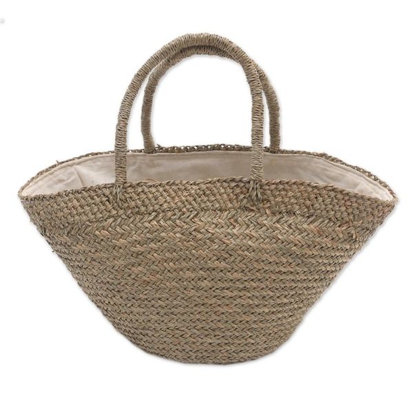 Alternate image for Handmade Natural Fiber Tote Handbag from Bali Natural Style