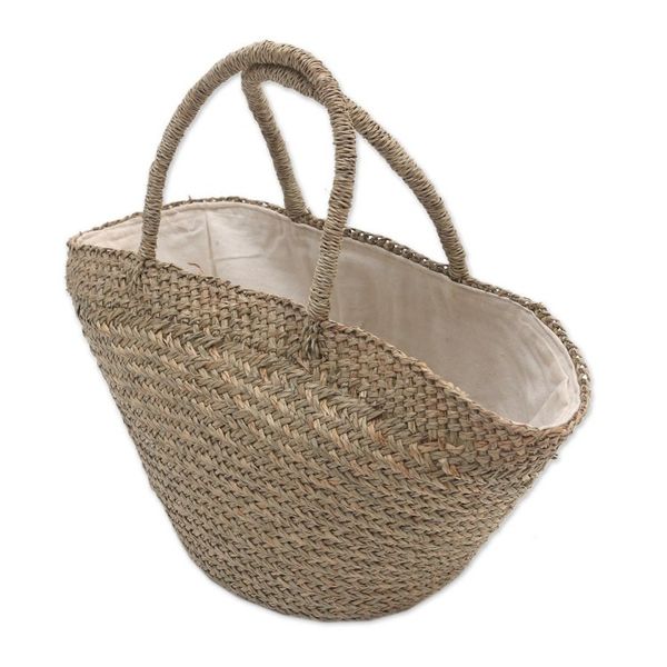 Alternate image for Handmade Natural Fiber Tote Handbag from Bali Natural Style