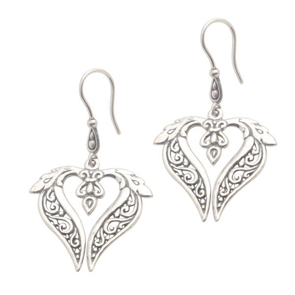 Alternate image for Stylized Strawberry Sterling Silver Dangle Earrings Strawberry Field