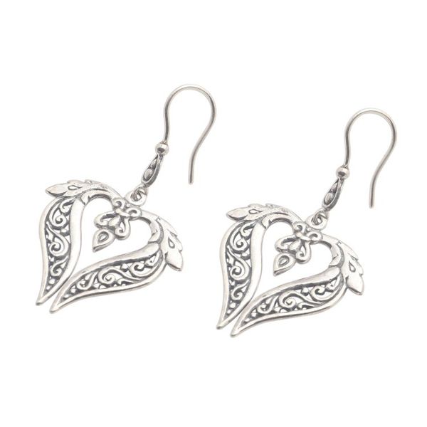 Alternate image for Stylized Strawberry Sterling Silver Dangle Earrings Strawberry Field