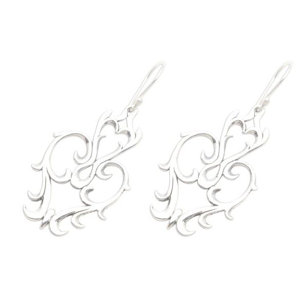 Alternate image for Baroque Style Sterling Silver Earrings from Bali Baroque Fantasy