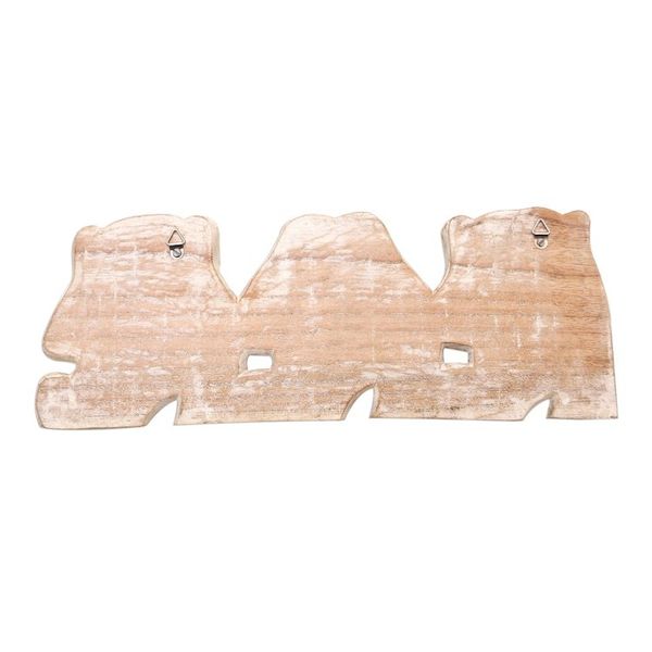 Alternate image for Whitewashed Wood Monkey Relief Panel from Bali Three Wise Monkeys