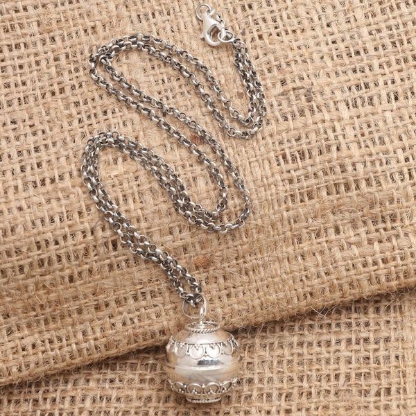 Alternate image for Sterling Silver Balinese Harmony Ball Necklace 18 Inch Circles of Light